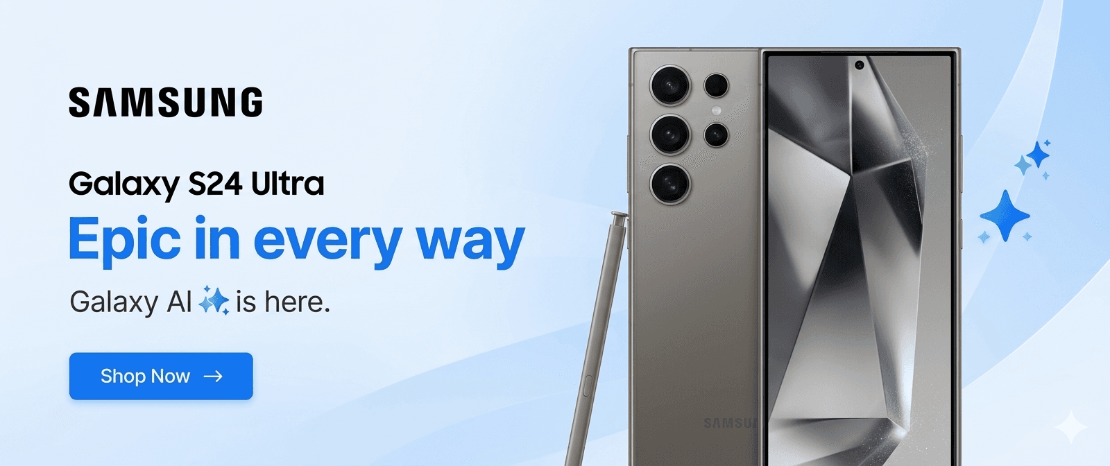 Samsung Galaxy S24 Ultra promotional banner